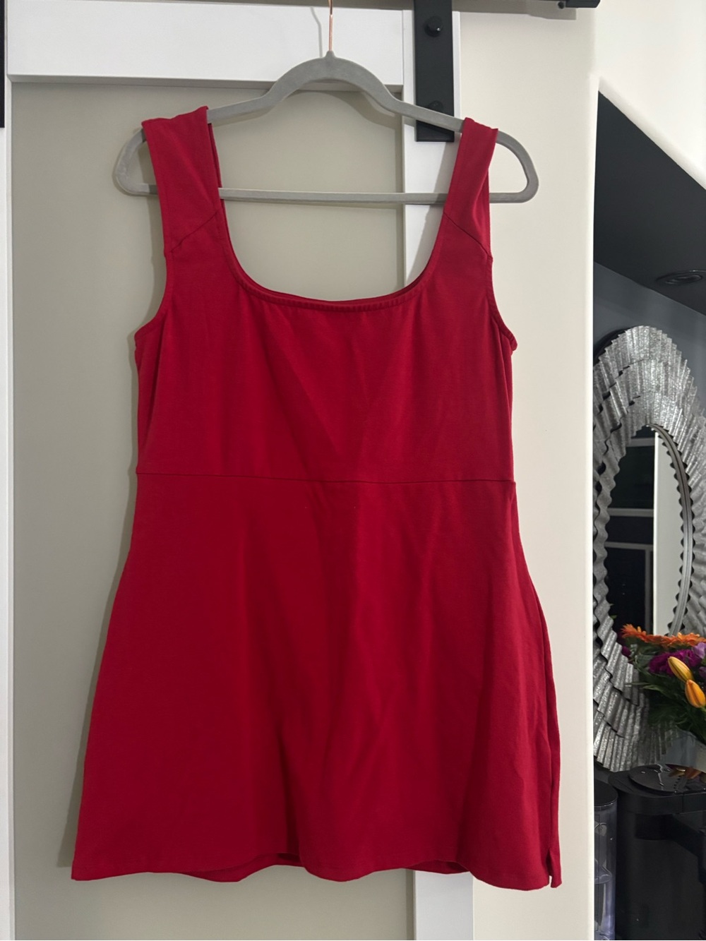 Urban Outfitters Red Sleeveless Tank Romper